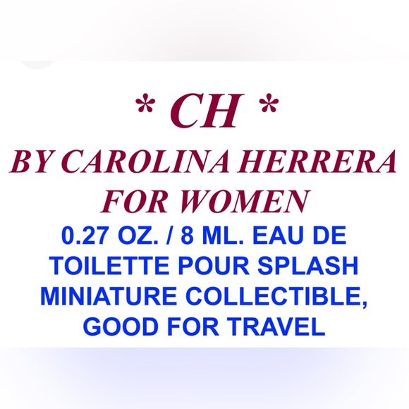 CH EDT by Carolina Herrera mini sample bottle - Picture 5 of 6